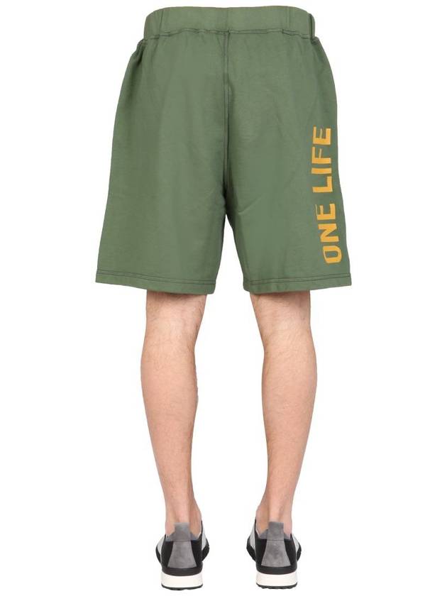 Men's One Life Cotton Shorts Green - DSQUARED2 - BALAAN 5