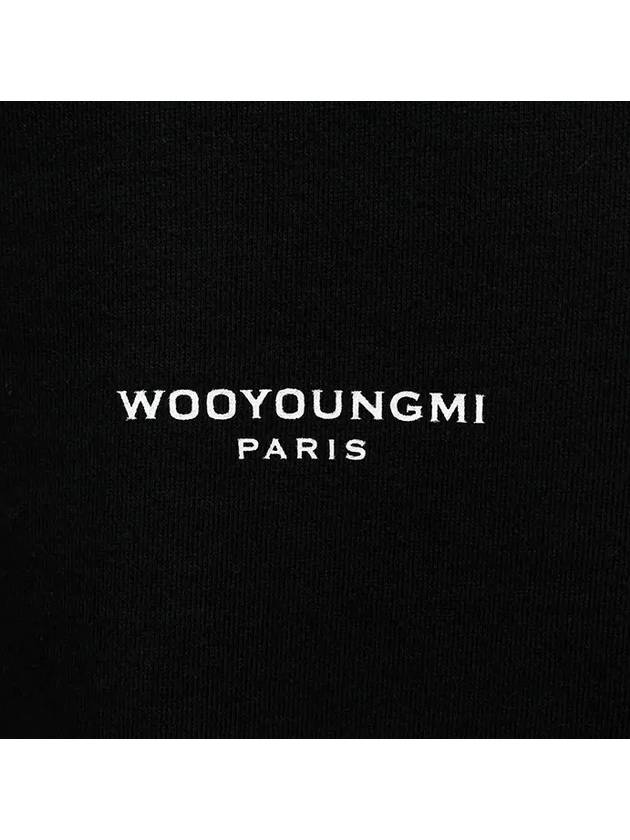 Cotton Square Label Sweatshirt Black - WOOYOUNGMI - BALAAN 7