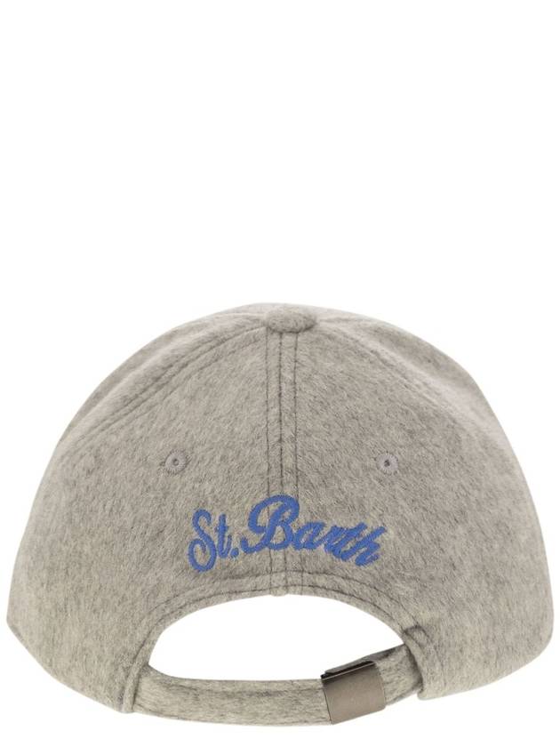 Grey wool baseball cap with CHRISTMAS HOLIDAY print - MC 2 SAINT BARTH - BALAAN 2