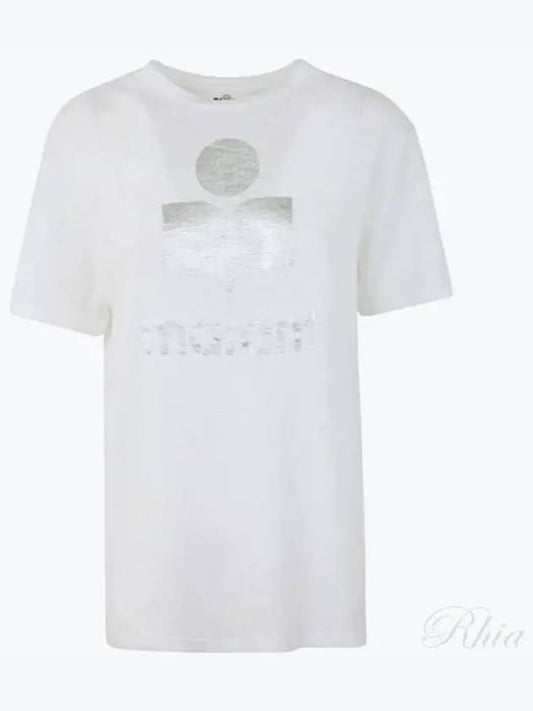 Zwell Logo Print Short Sleeve T-Shirt White - ISABEL MARANT - BALAAN 2