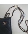 Cruise season classic bag charm quilted chain card wallet necklace caviar card holder card slot AP2394 - CHANEL - BALAAN 6