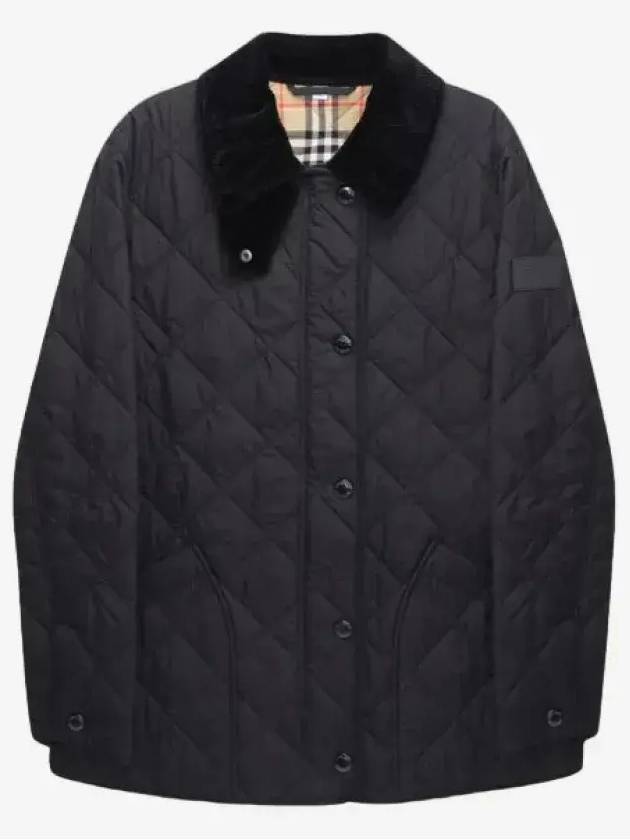 Diamond Quilted Thermoregulated Barn Jacket Black - BURBERRY - BALAAN 2