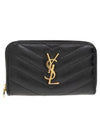 Cassandre Matelasse Lambskin Coin Wallet Black - SAINT LAURENT - BALAAN 2