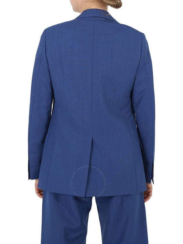 Women's Laneham Wool Blend Jacket Blue - BURBERRY - BALAAN 4