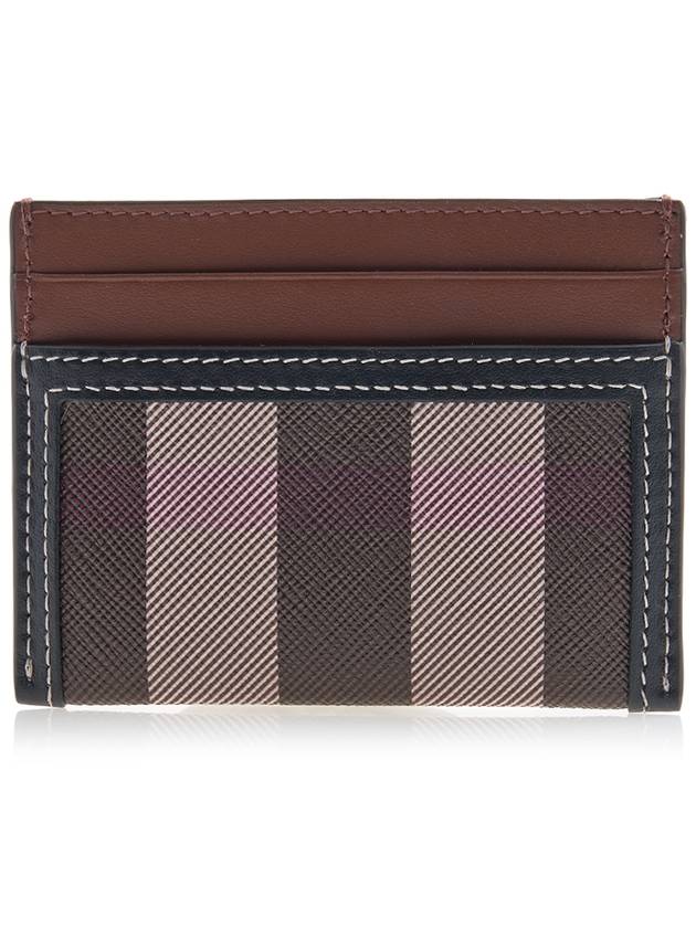 Check Two-Tone Leather Card Wallet Dark Birch Brown - BURBERRY - BALAAN 4