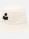 Hailey Embroid Logo Bucket Hat Ecru Black - ISABEL MARANT - BALAAN 4