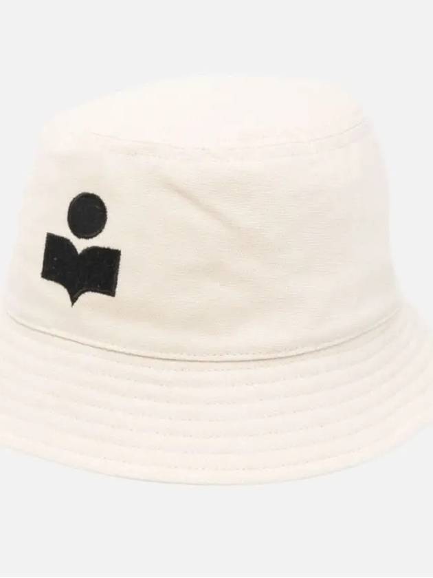 Hailey Embroid Logo Bucket Hat Ecru Black - ISABEL MARANT - BALAAN 3