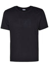 Men's Logo Label Short Sleeve T-Shirt Navy - CP COMPANY - BALAAN 2