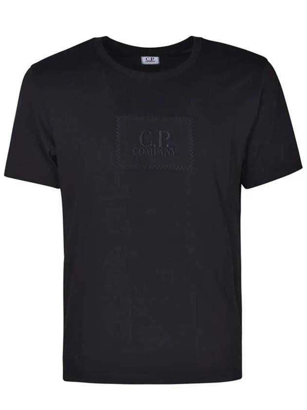 Men's Logo Label Short Sleeve T-Shirt Navy - CP COMPANY - BALAAN 3