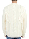 Logo Patch Twisted Knit Top Ivory - GOLDEN GOOSE - BALAAN.