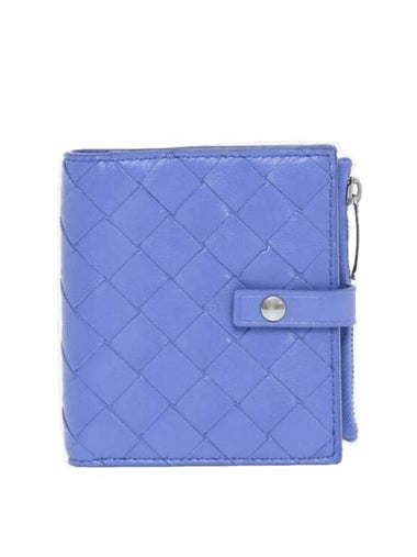 Intrecciato Zipper Half Wallet Violet - BOTTEGA VENETA - BALAAN 1