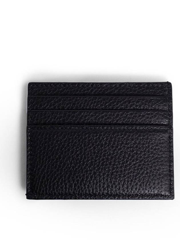 Logo Leather Card Walle Black - GUCCI - BALAAN 3