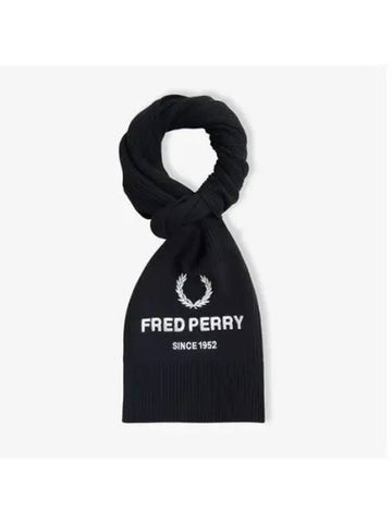 Fred Perry FLP Poly Scarf Black CFPU2438139 102 - FRED PERRY - BALAAN 1