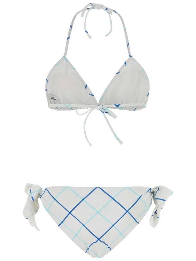 Check Tie Closure Bikini Set White - BURBERRY - BALAAN 3