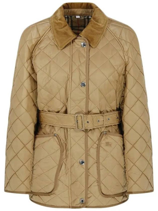 Diamond Quilted Nylon Jacket Beige - BURBERRY - BALAAN 2