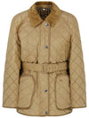 Diamond Quilted Nylon Jacket Beige - BURBERRY - BALAAN 3