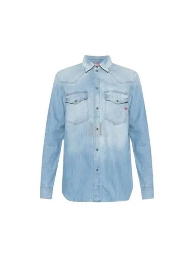 D Ocean Western Denim Long Sleeve Shirt Blue - DIESEL - BALAAN 2