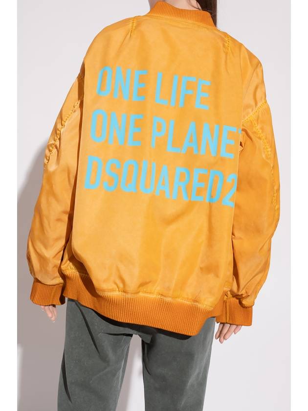 zip-up jacket orange - DSQUARED2 - BALAAN.