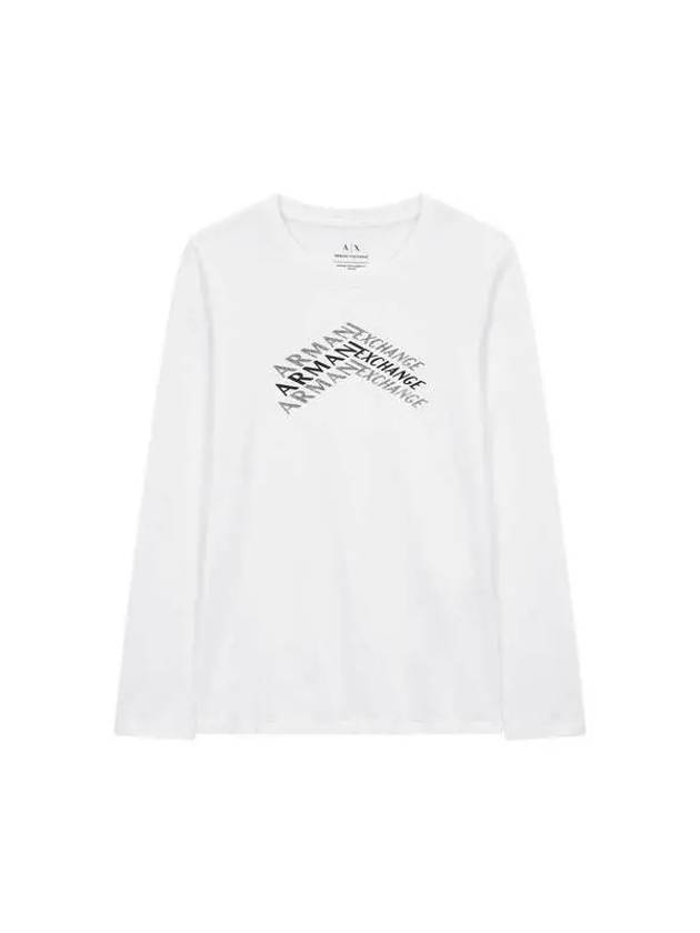 Women's Glitter Logo Crew Neck TShirt White 271065 - ARMANI EXCHANGE - BALAAN 1