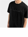 Girocolo Logo Short Sleeve T-Shirt Black - ALEXANDER MCQUEEN - BALAAN 7