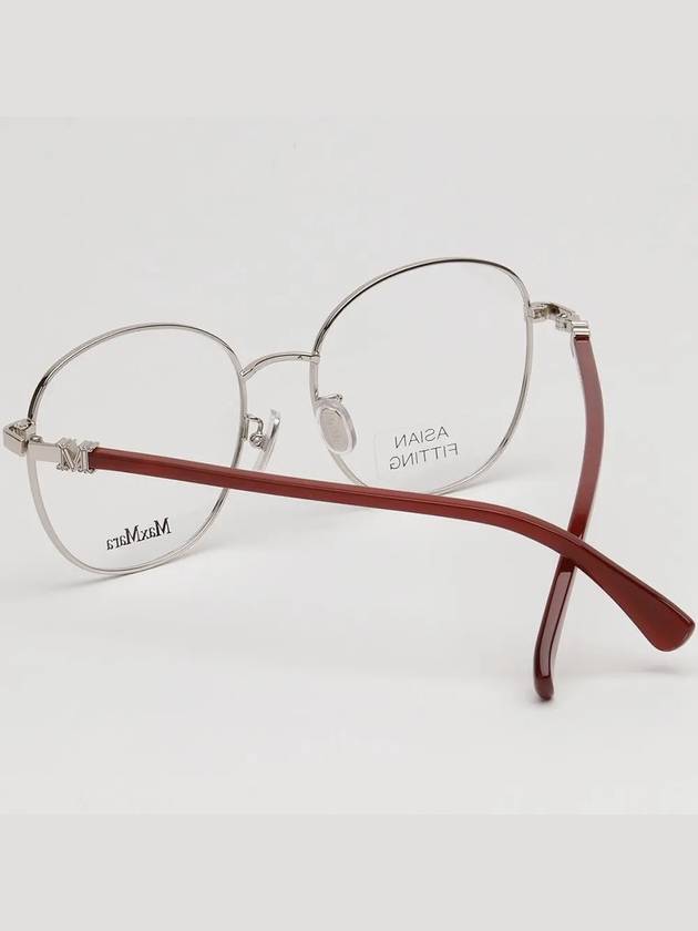 Glasses Frame MM5039D 016 Men Women Round Silver Frame - MAX MARA - BALAAN 4