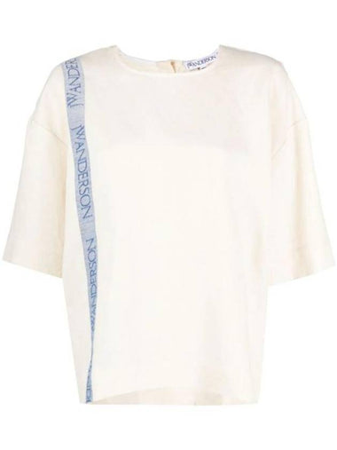 Short Sleeve T-Shirt TP0320PG1483046 White - JW ANDERSON - BALAAN 1