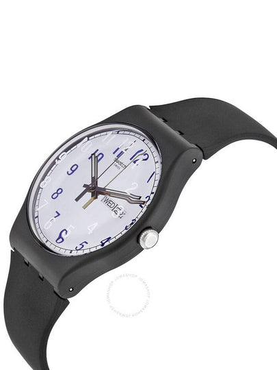 Swatch Secret Service Grey Dial Black Silicone Unisex Watch Grey - SWATCH - BALAAN 2