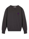 Mike Velvet Logo Sweatshirt Faded Night - ISABEL MARANT - BALAAN 3