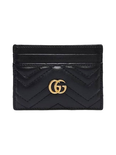 Women s 443127 GG Marmont Matelasse black gold card wallet - GUCCI - BALAAN 1