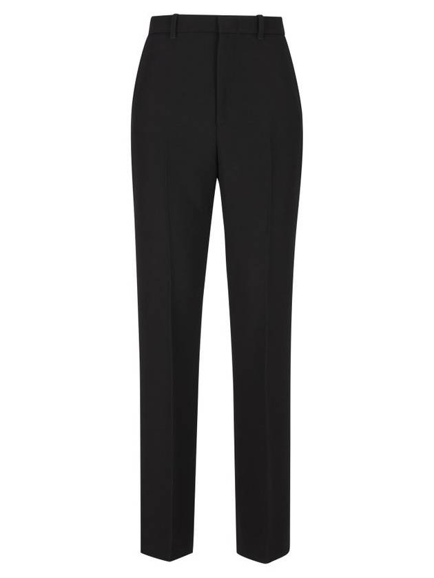 Light wool crepe straight pants black - GUCCI - BALAAN 2