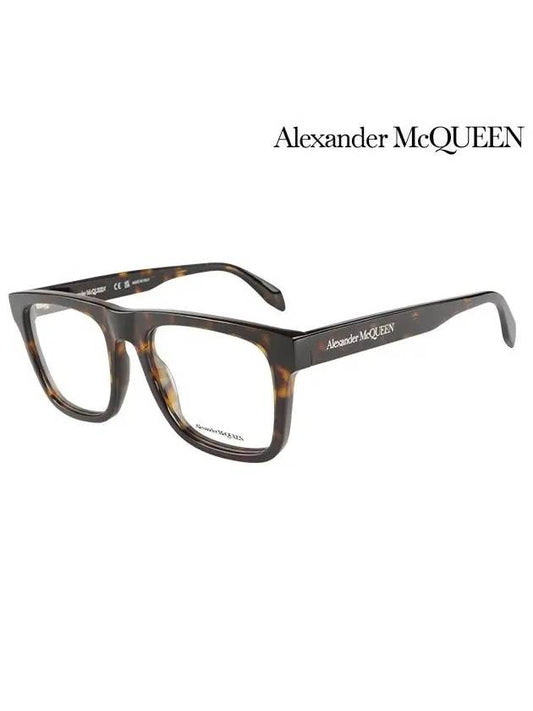 Glasses Frame AM0357O 002 Square Acetate Men Women Glasses - ALEXANDER MCQUEEN - BALAAN.