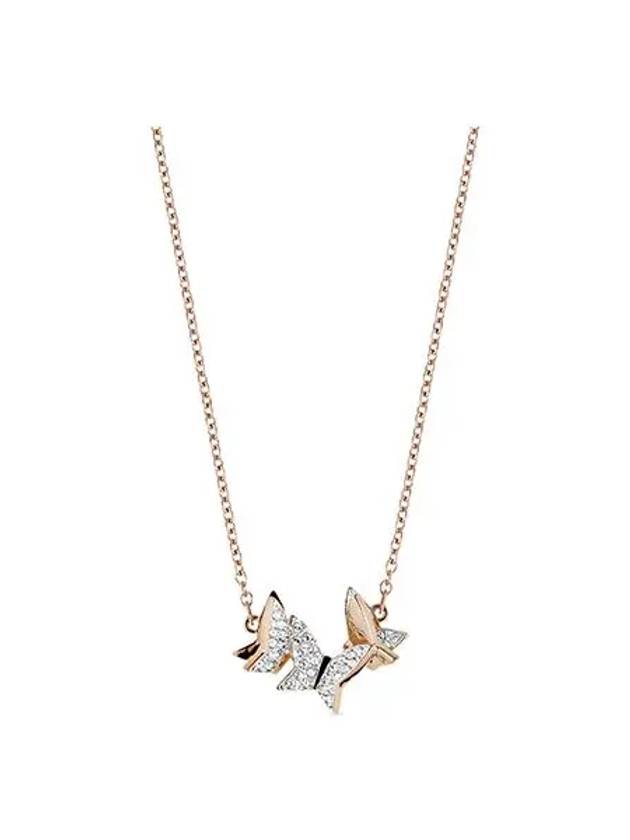 Lilia Butterfly Necklace Rose Gold - SWAROVSKI - BALAAN 4