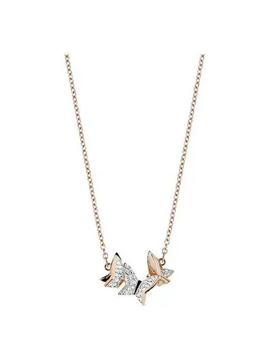 Lilia Butterfly Necklace Rose Gold - SWAROVSKI - BALAAN 2