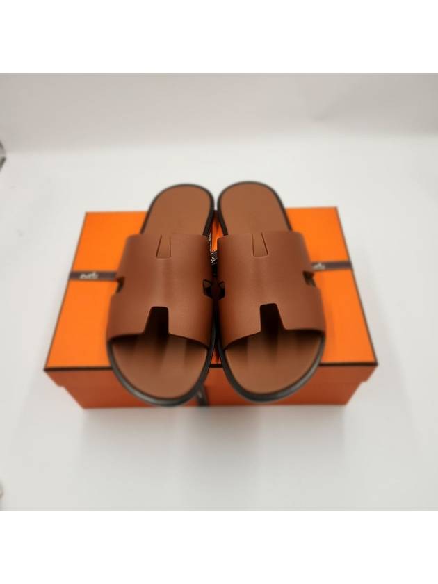 Izmir Leather Slippers Gold - HERMES - BALAAN 3