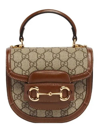 Horsebit 1955 Mini Top Handle Cross Bag Beige Brown - GUCCI - BALAAN 2