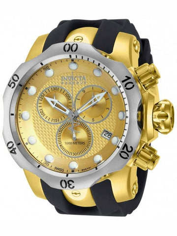 Invicta Venom Champagne Dial Black Polyurethane Gold Ion-plated Men's Watch 16151 - INVICTA - BALAAN 1