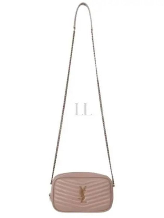 Lou Mini Leather Cross Bag Beige - SAINT LAURENT - BALAAN 2