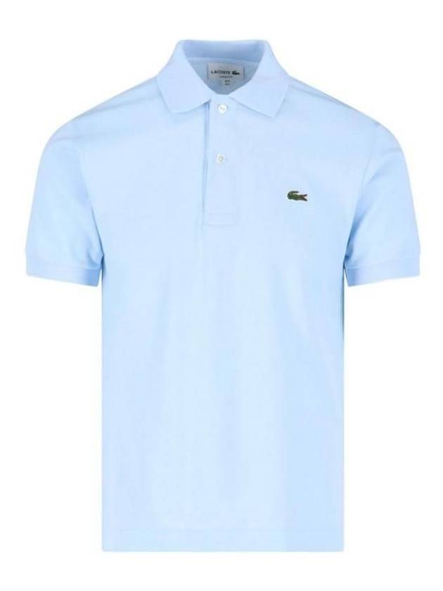 Men's Logo Classic Fit Cotton Short Sleeve Polo Shirt Sky Blue - LACOSTE - BALAAN 2