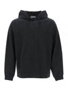 Men's Garment Dyed OLD Treatment Cotton Hoodie Black - STONE ISLAND - BALAAN 2