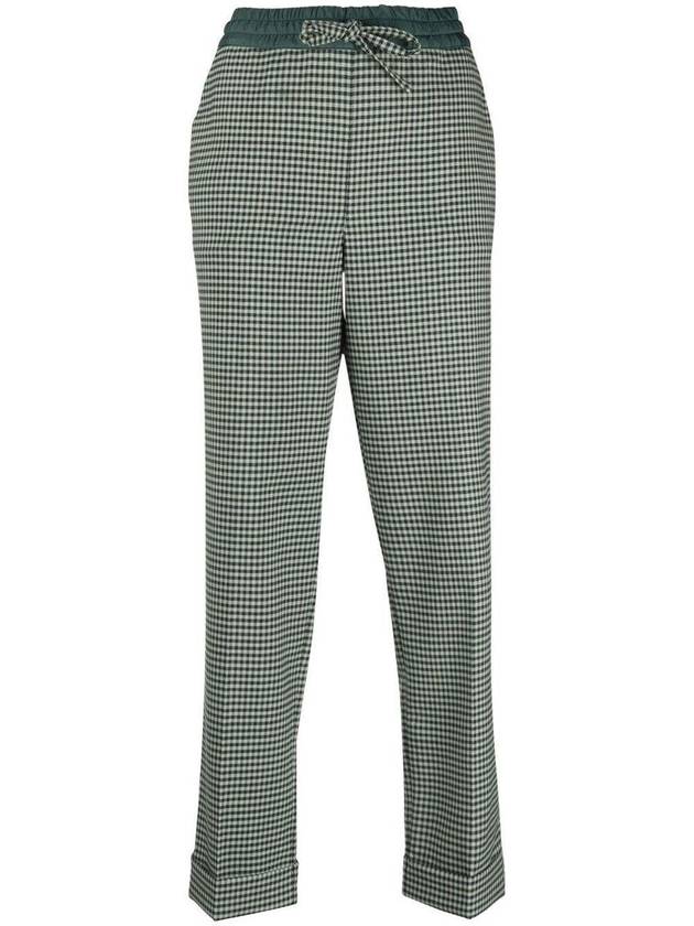 P.A.R.O.S.H. Fine-Check Tapered Cropped Trousers - P.A.R.O.S.H. - BALAAN 1