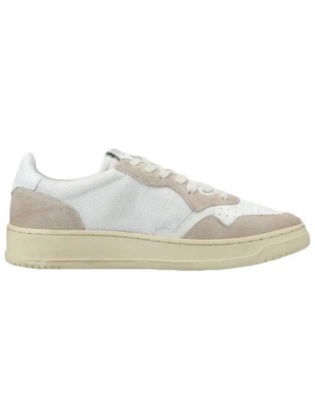 Men's Medalist Mesh Suede Low Top Sneakers White - AUTRY - BALAAN 5