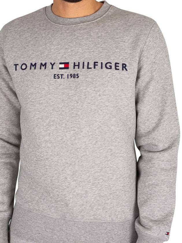 TH Flex Sweatshirt Medium Gray Heather - TOMMY HILFIGER - BALAAN 3