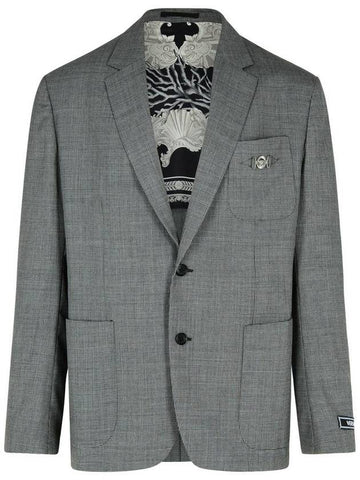 Versace Grey Virgin Wool Blazer - VERSACE - BALAAN 1