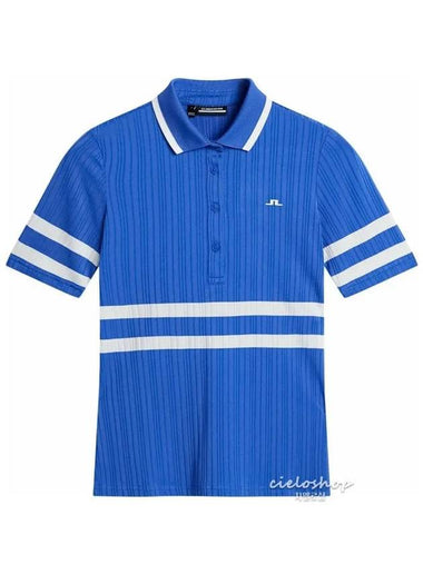 Moira Golf Polo Short Sleeve T-Shirt Blue GWJT08804 - J.LINDEBERG - BALAAN 1