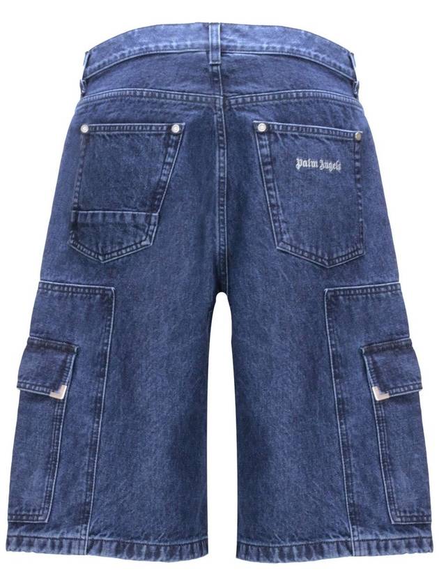 Straight Pants PMYC006S24DEN001 4903 Blue - PALM ANGELS - BALAAN 4