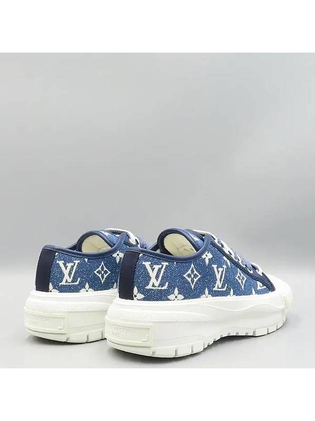 1A9S06 Monogram Denim Leather Squad Line Women s Sneakers - LOUIS VUITTON - BALAAN 6