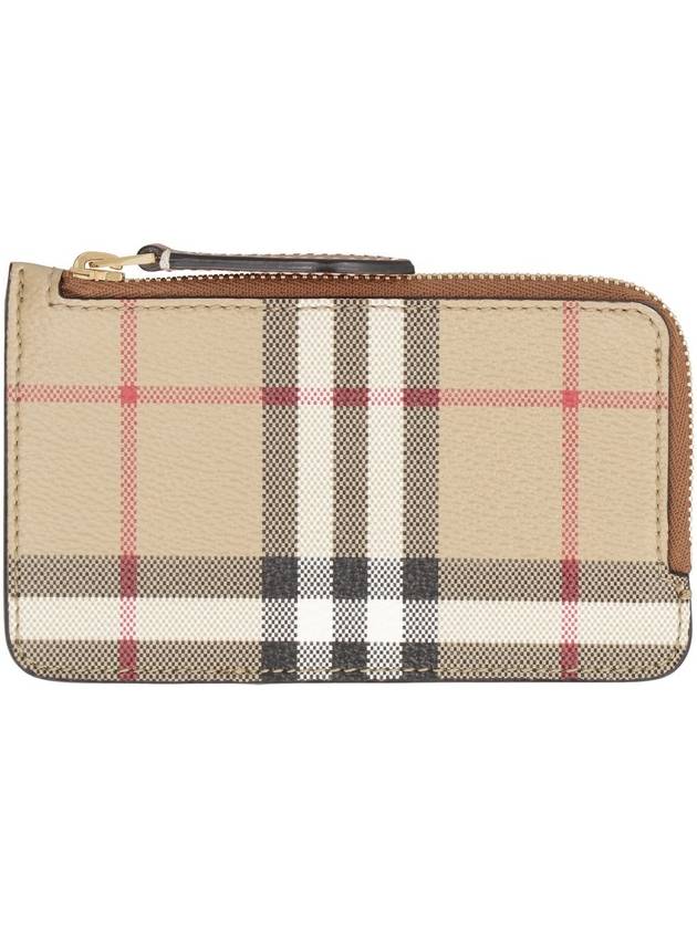 Vintage Check Zipper Card Wallet Beige - BURBERRY - BALAAN 2