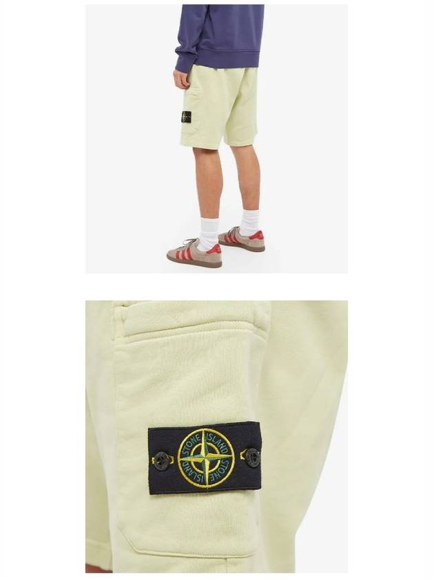 Men's Wappen Patch Bermuda Shorts Melon Green - STONE ISLAND - BALAAN 6