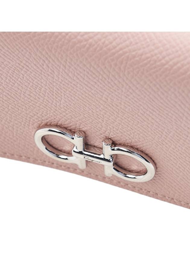 Gancini Leather Card Wallet Pink - SALVATORE FERRAGAMO - BALAAN 7