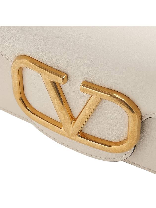 V Logo Buckle Calfskin Small Shoulder Bag Ivory - VALENTINO - BALAAN 7